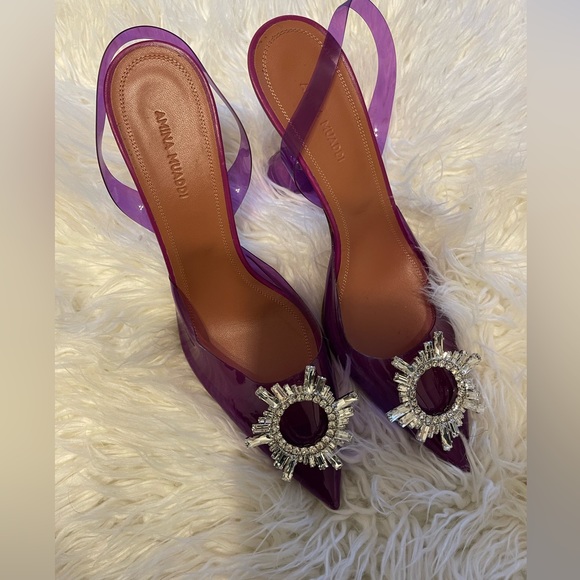 Amina Muaddi Begum Glass purple Size 39.5 - Picture 7 of 7